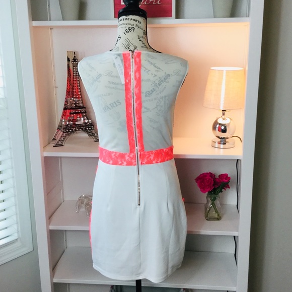 Ark & Co. Neon Pink/White Mini Dress - Picture 3 of 7